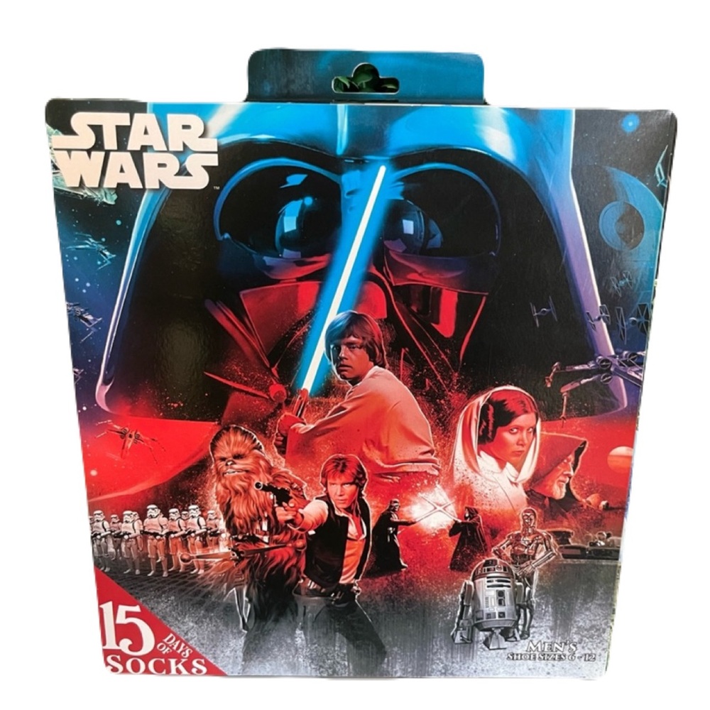 Disney Star Wars 15 Days of Socks Advent Calendar 15pk NEW
